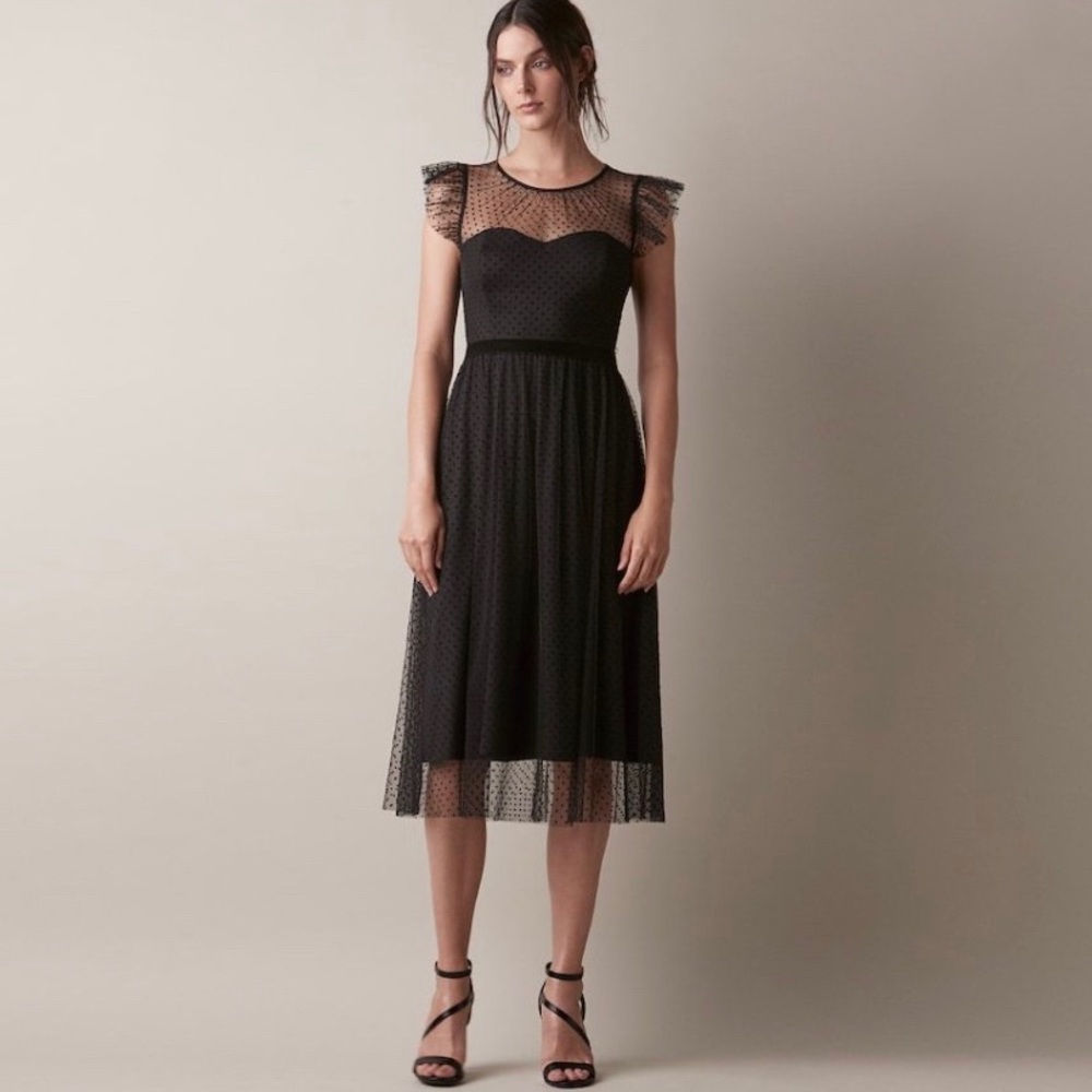 Jason Wu Yolked Sweetheart Polka Dot Midi Dress 10